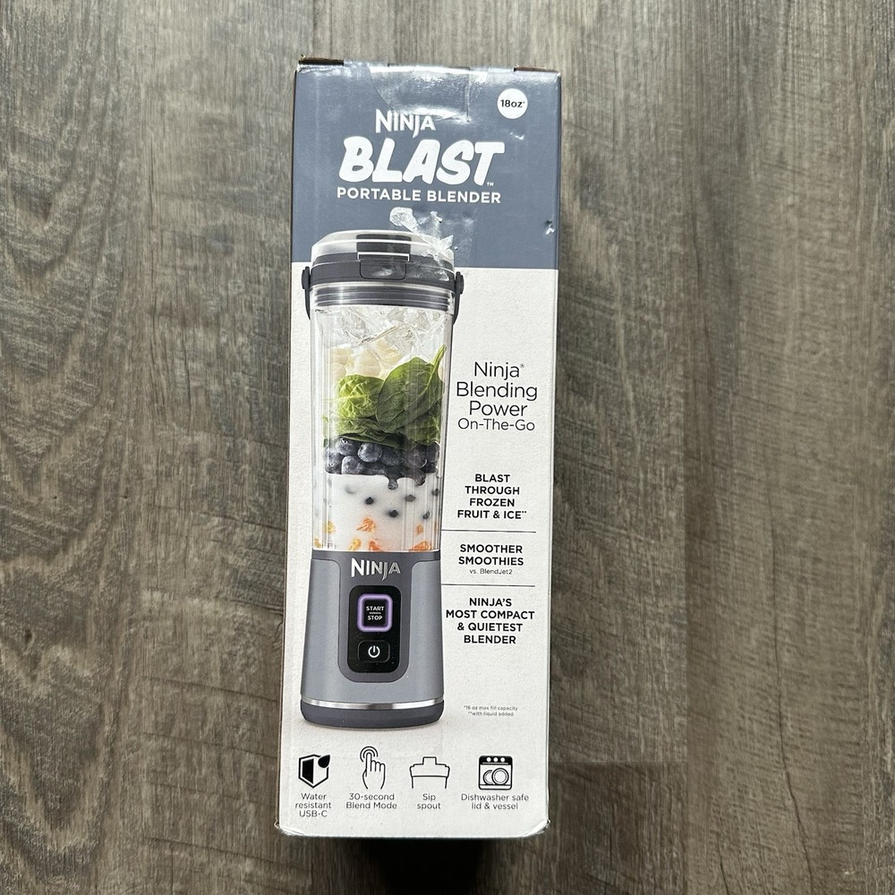 Ninja Blast Portable Cordless 18 oz Blender Rechargeable Leakproof BC150GN Seal